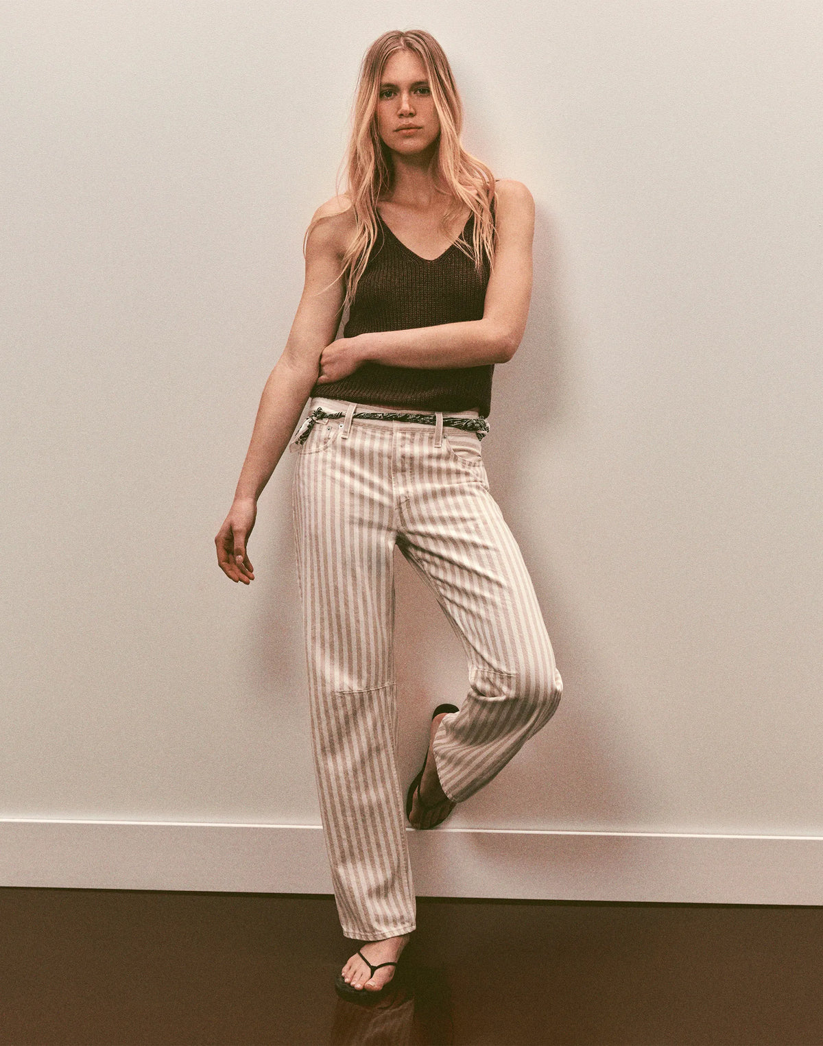 KHAKI SAND STRIPE