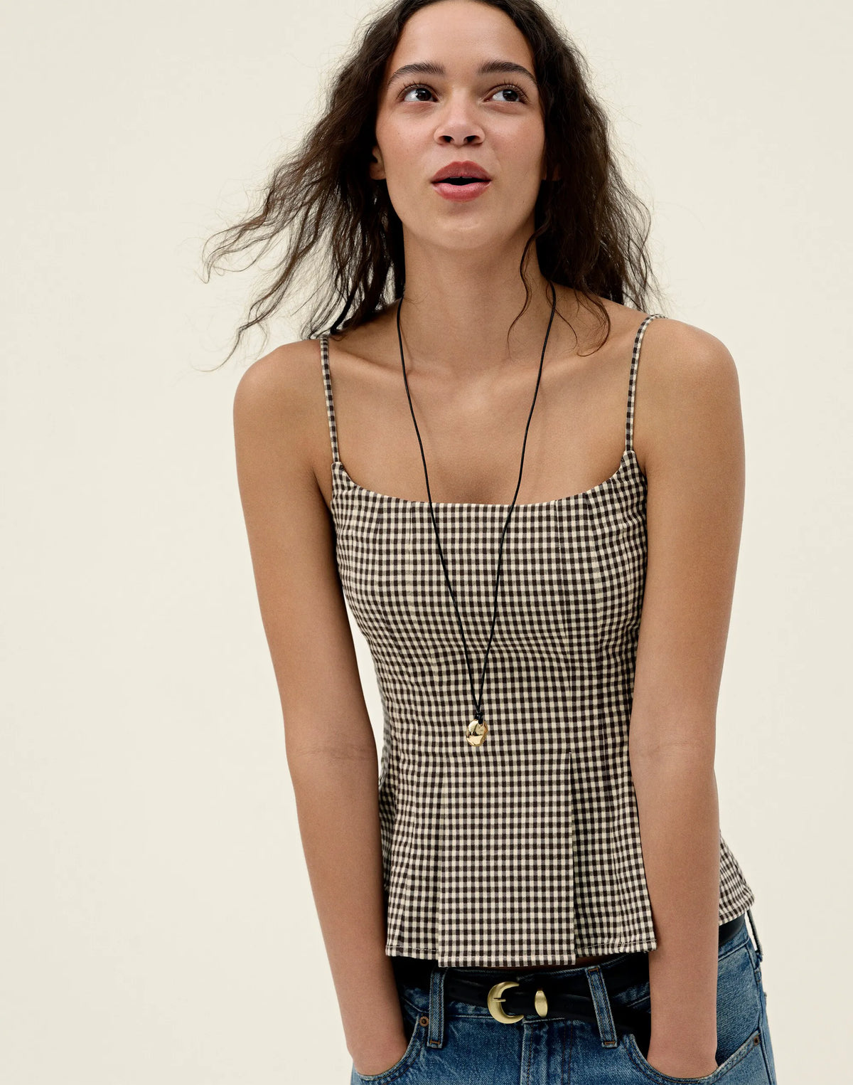 DARK BROWN GINGHAM