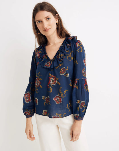 LINE FLORAL BENGALI INDIGO