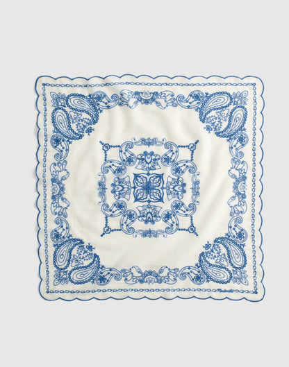 BANDANA EYELET RETRO BLUE