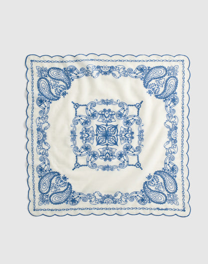 BANDANA EYELET RETRO BLUE