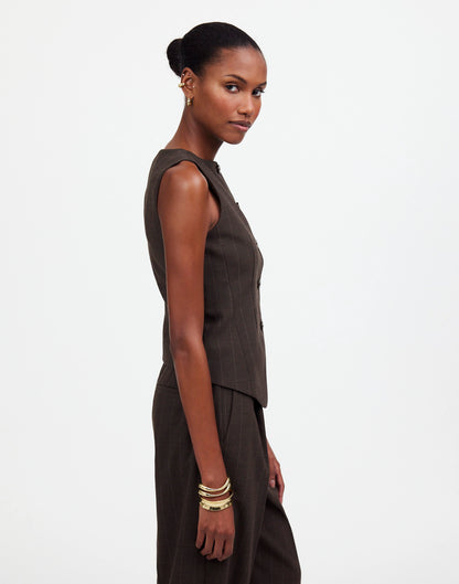 CHOCOLATE WIDE PINSTRIPE
