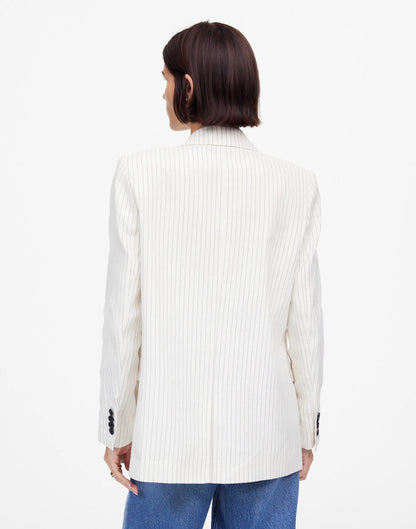 IVORY BLACK PINSTRIPE