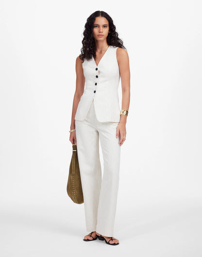 IVORY BLACK PINSTRIPE