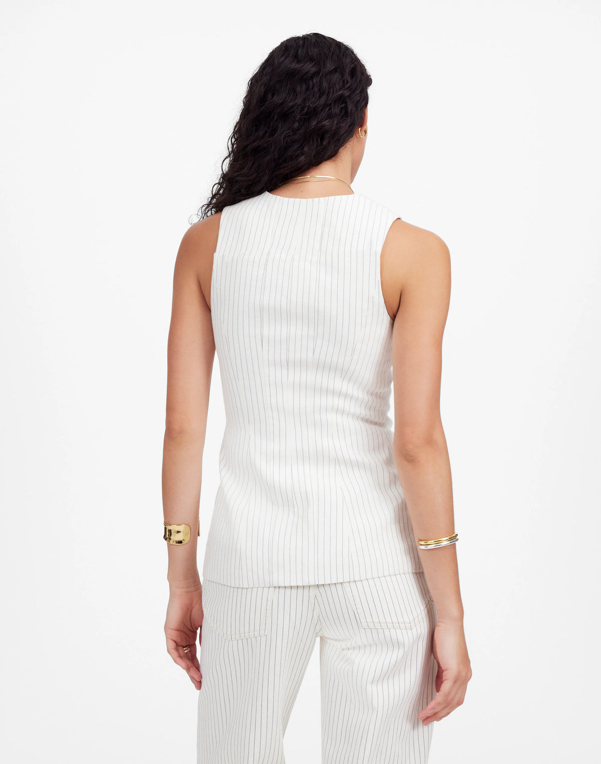 IVORY BLACK PINSTRIPE