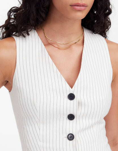 IVORY BLACK PINSTRIPE