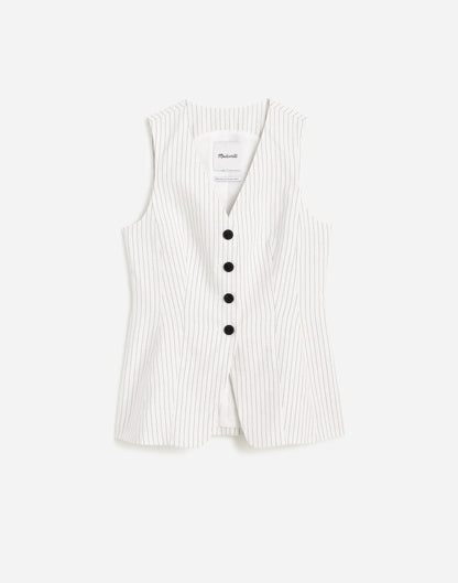 IVORY BLACK PINSTRIPE