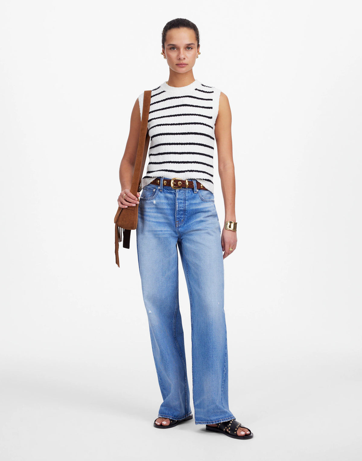 CREAM BLACK STRIPE