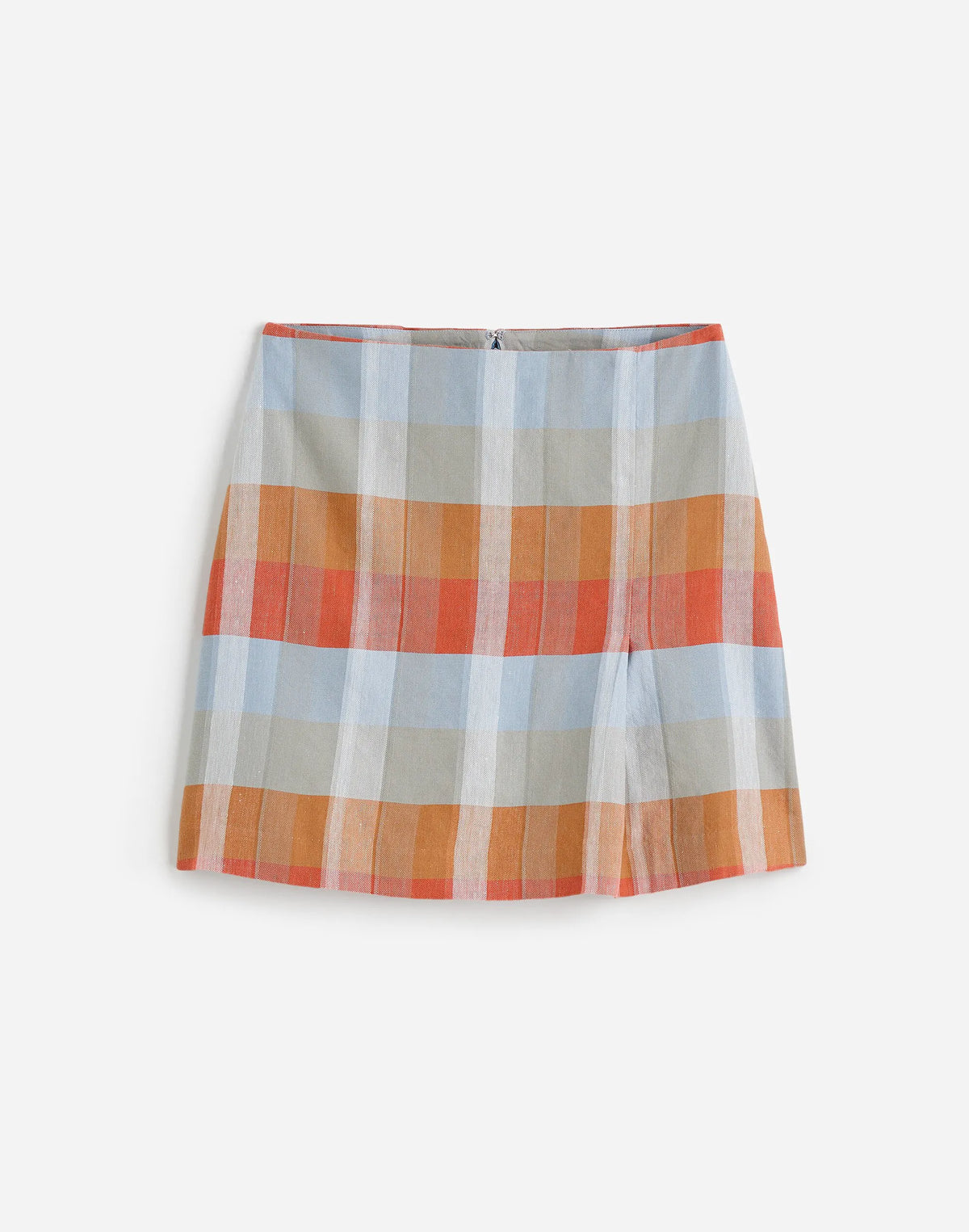 BLUE ORANGE PLAID