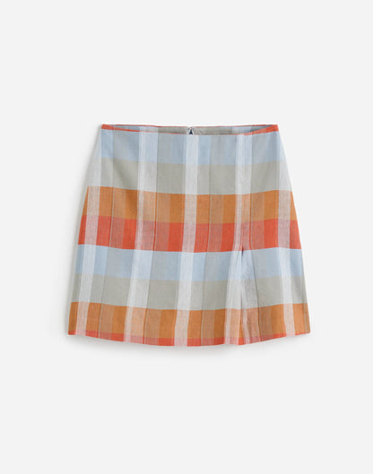 BLUE ORANGE PLAID