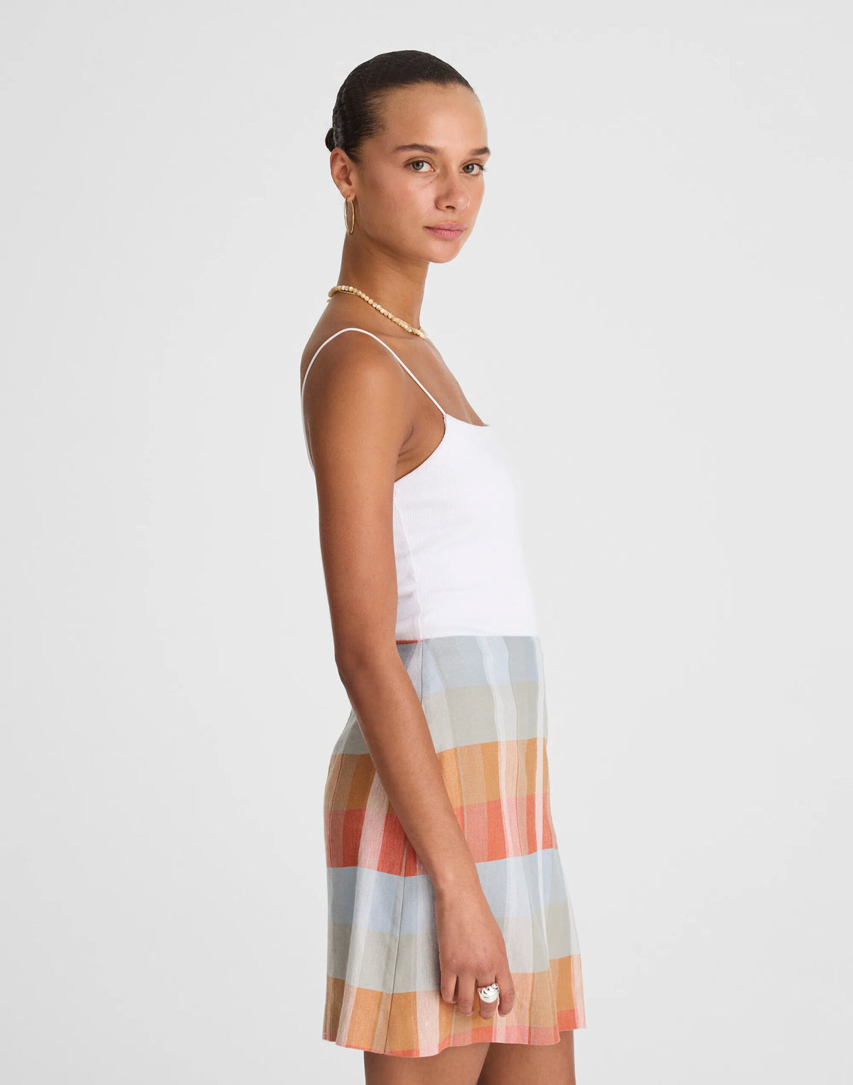 BLUE ORANGE PLAID