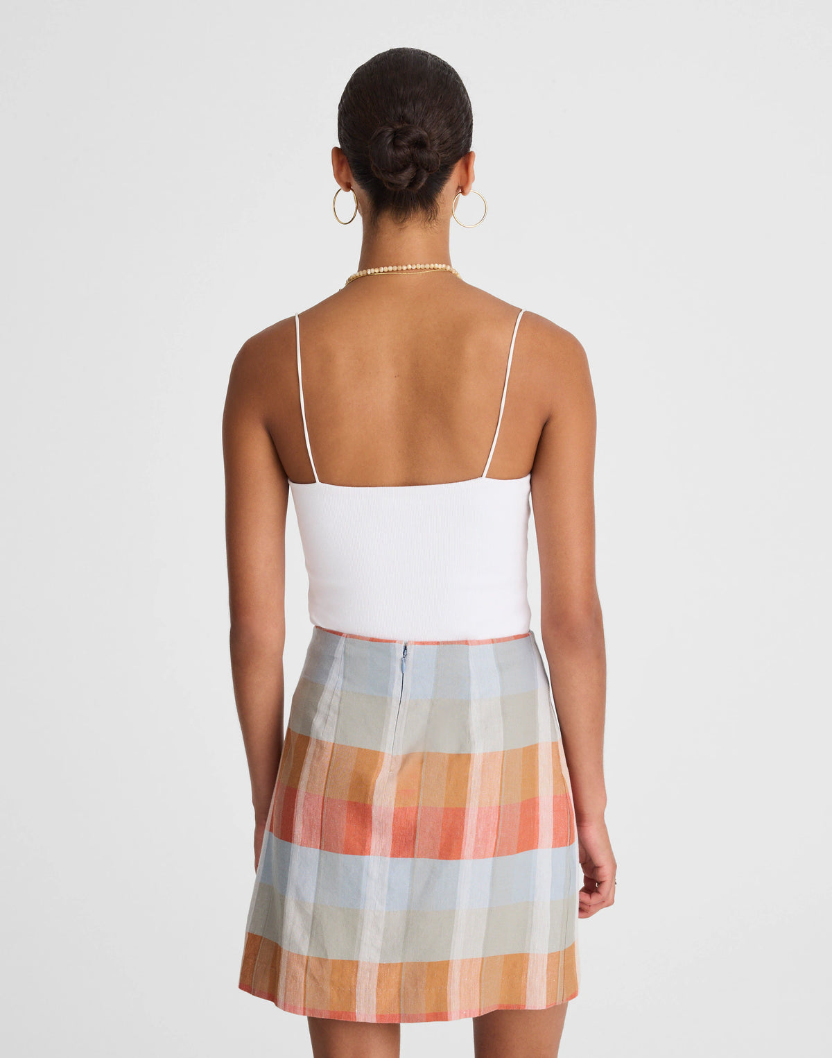 BLUE ORANGE PLAID