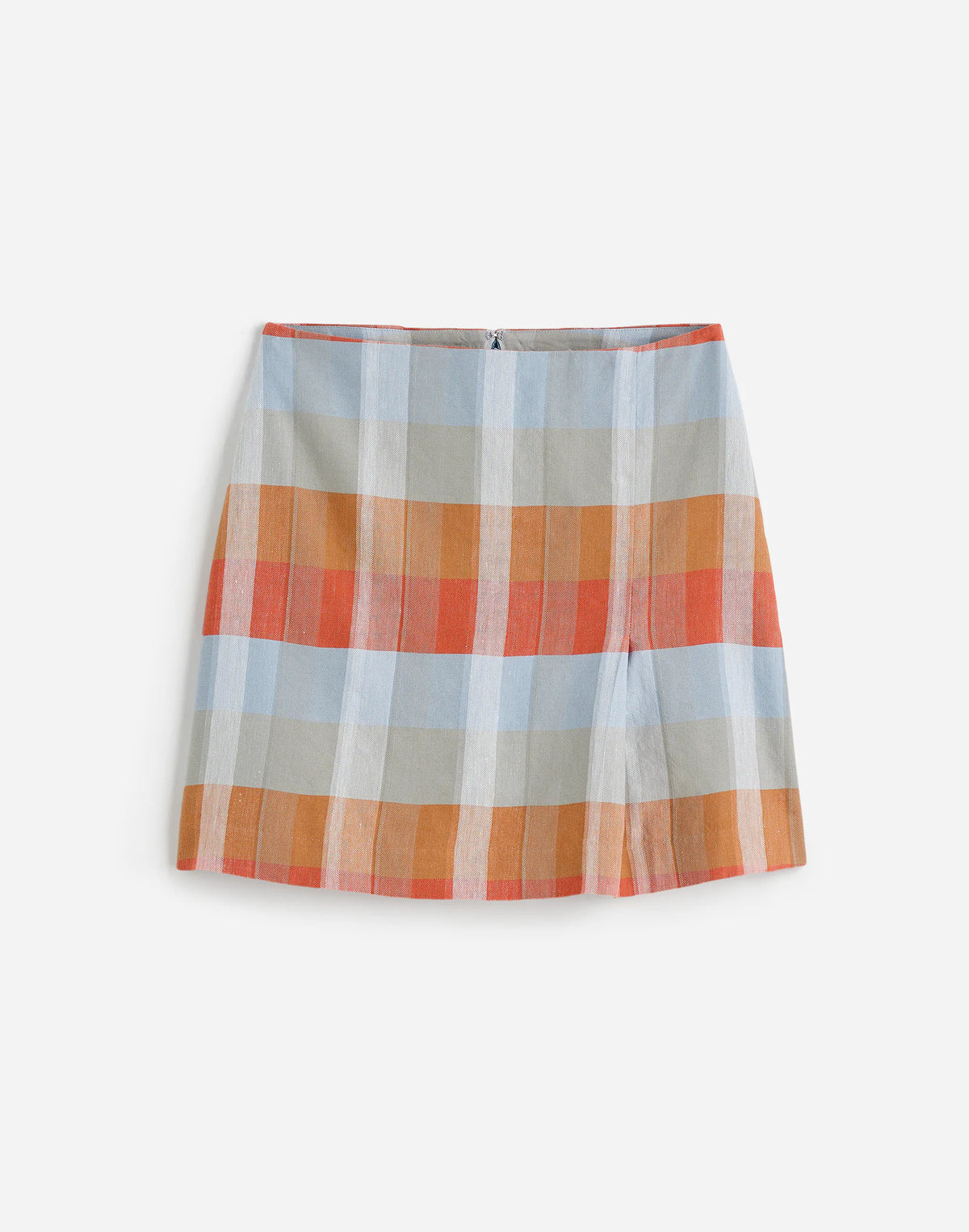 BLUE ORANGE PLAID