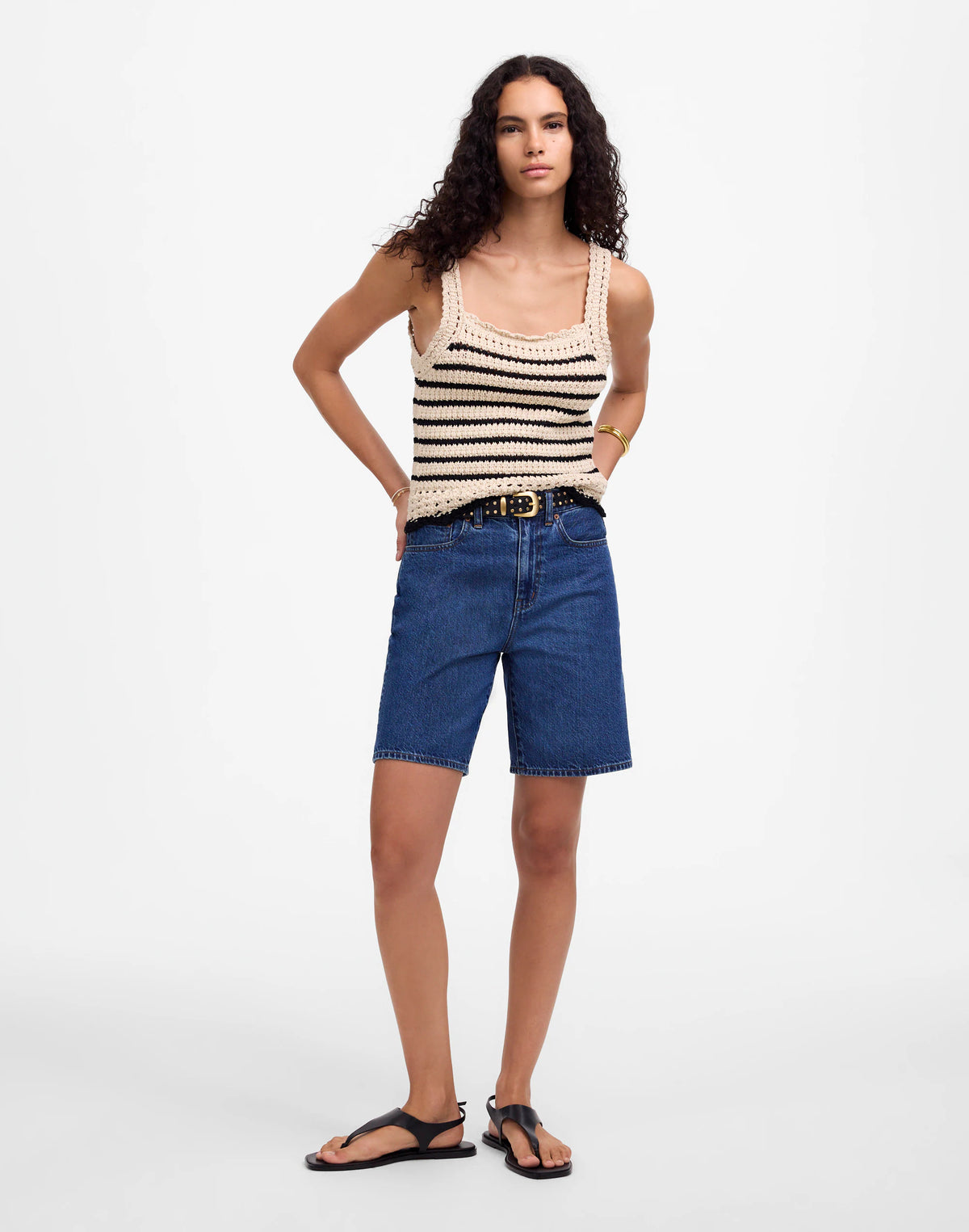NATURAL AND BLACK STRIPE