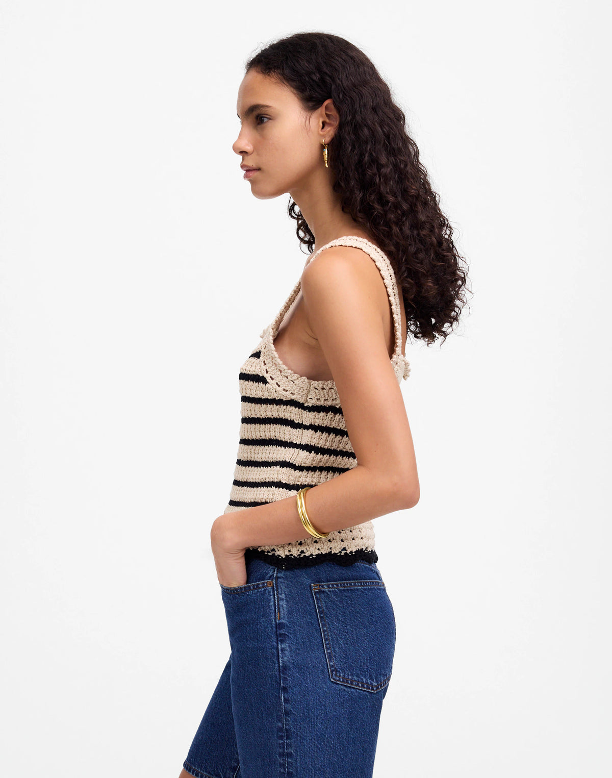 NATURAL AND BLACK STRIPE