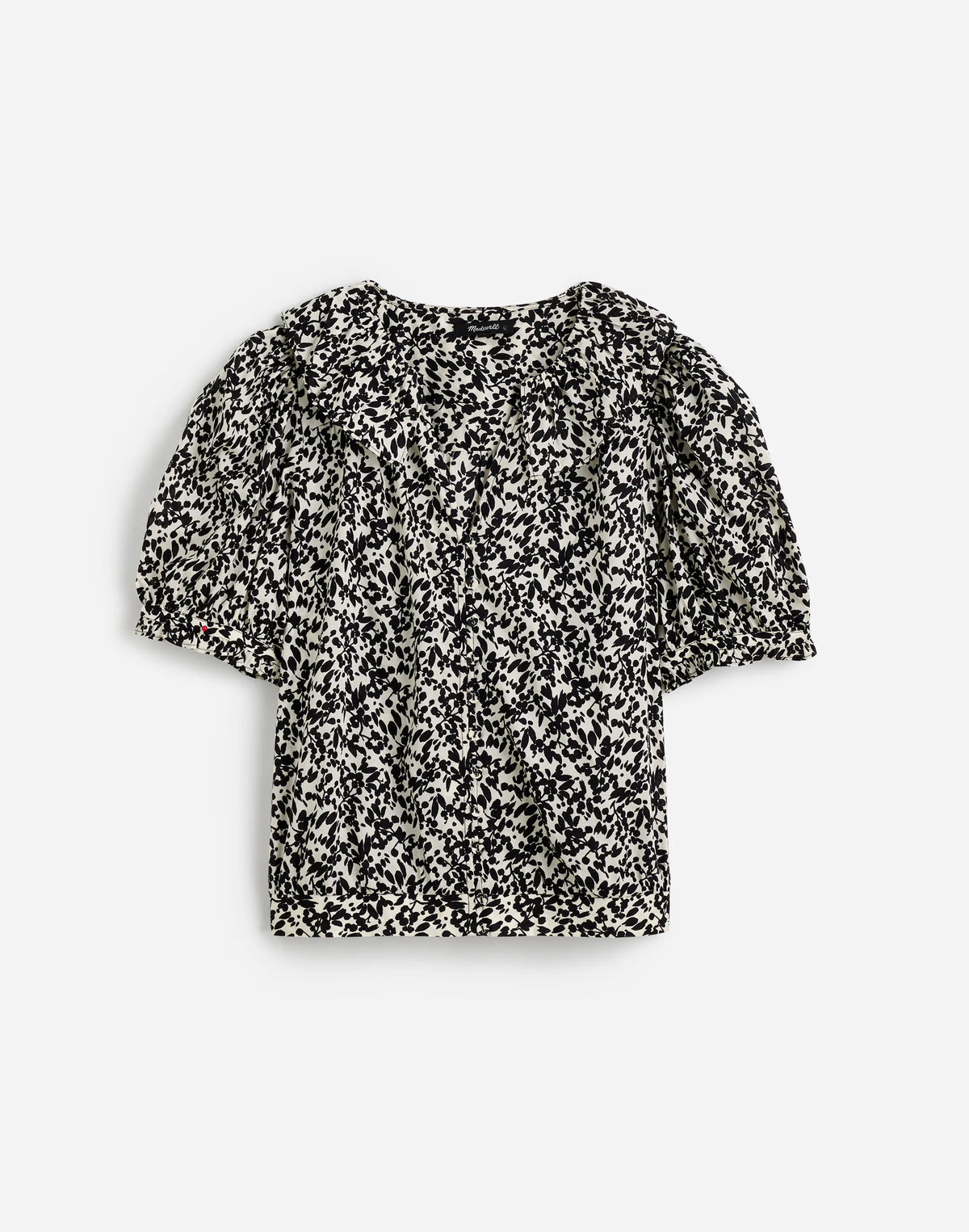 ABSTRACT LEAF BLACK IVORY