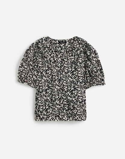 ABSTRACT LEAF BLACK IVORY