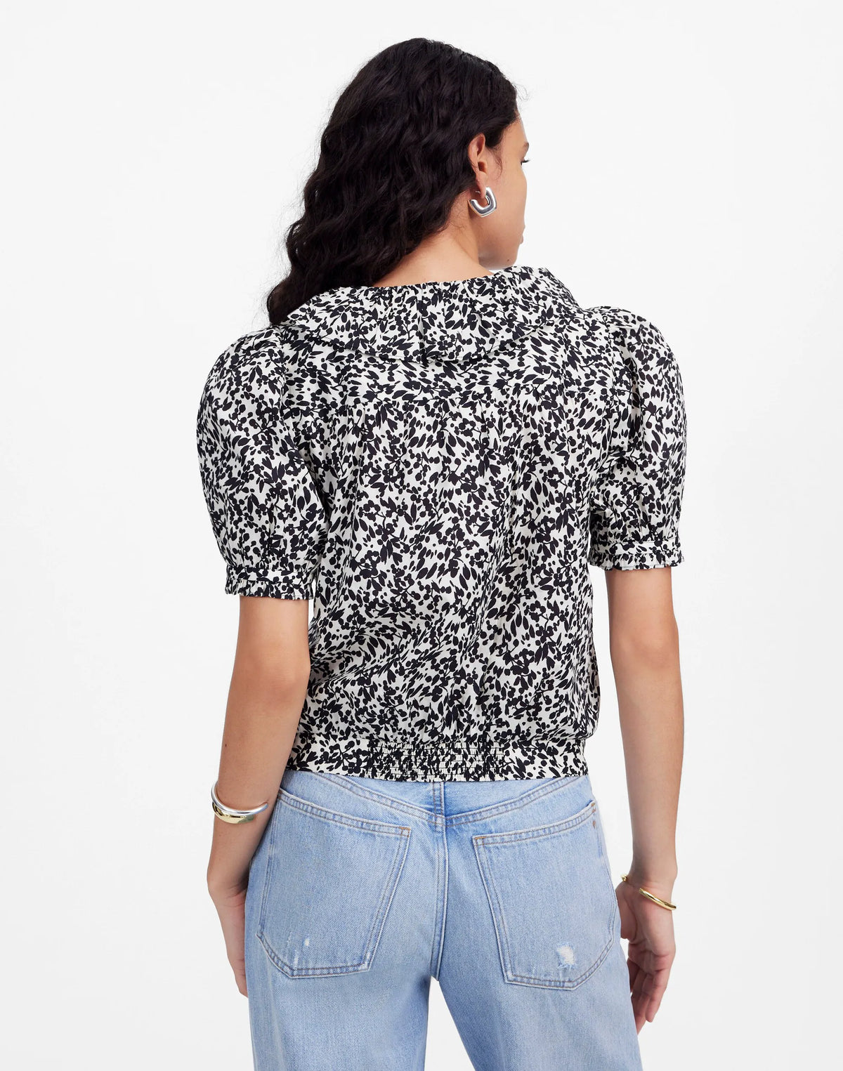ABSTRACT LEAF BLACK IVORY