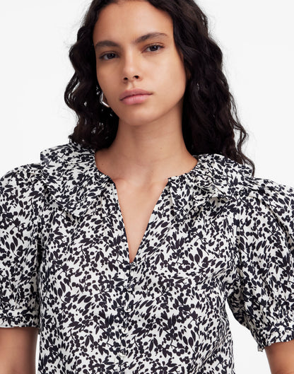 ABSTRACT LEAF BLACK IVORY