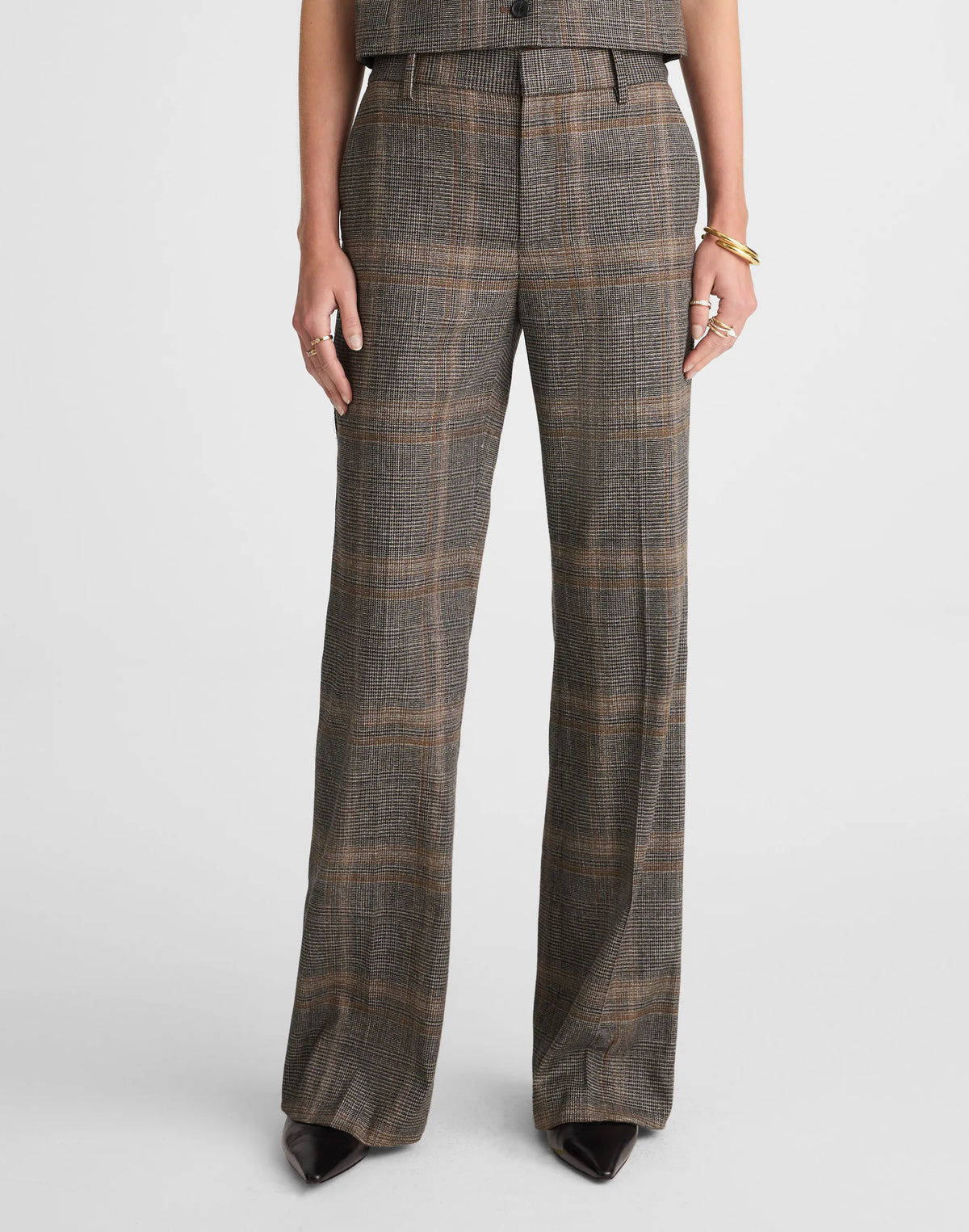 BROWN GRAY PLAID