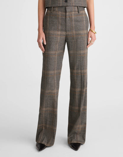 BROWN GRAY PLAID