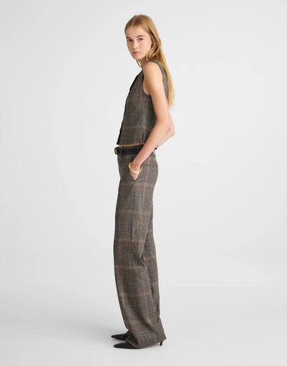 BROWN GRAY PLAID
