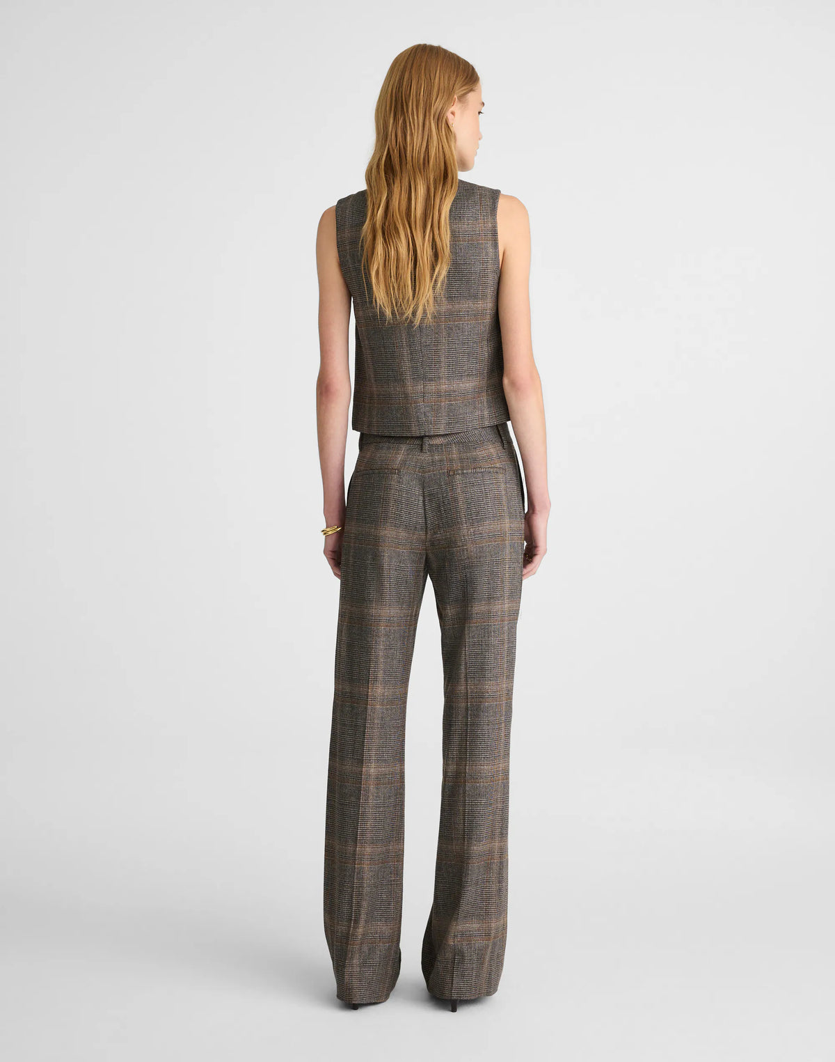 BROWN GRAY PLAID