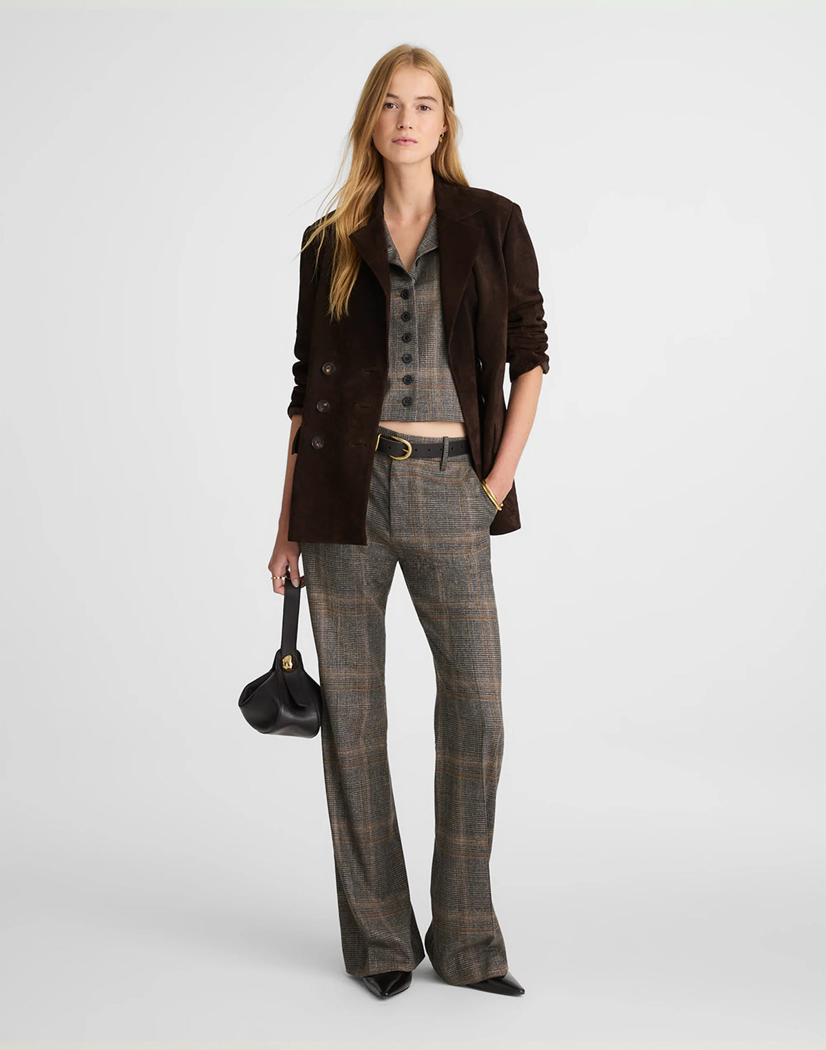 BROWN GRAY PLAID