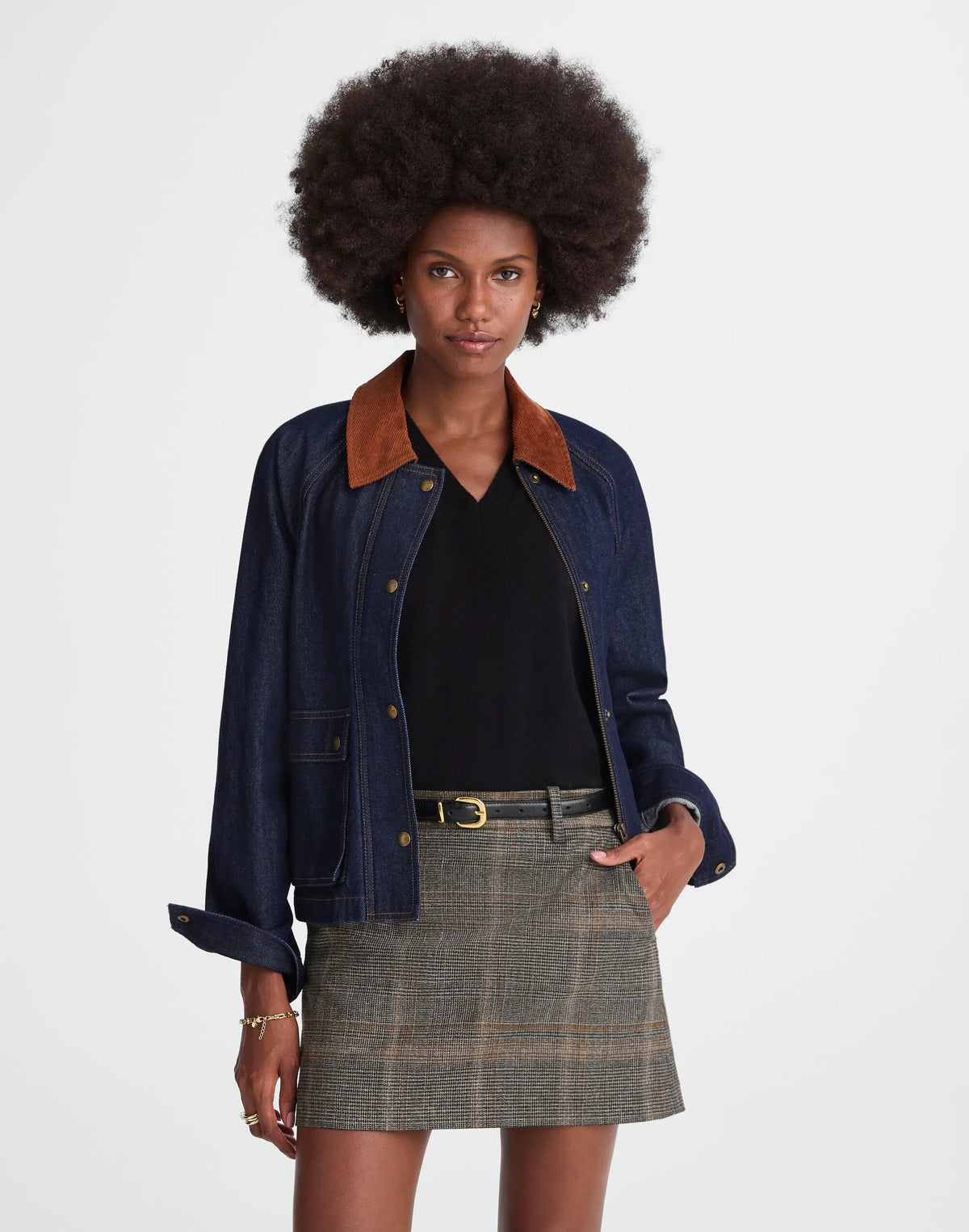 BROWN GRAY PLAID