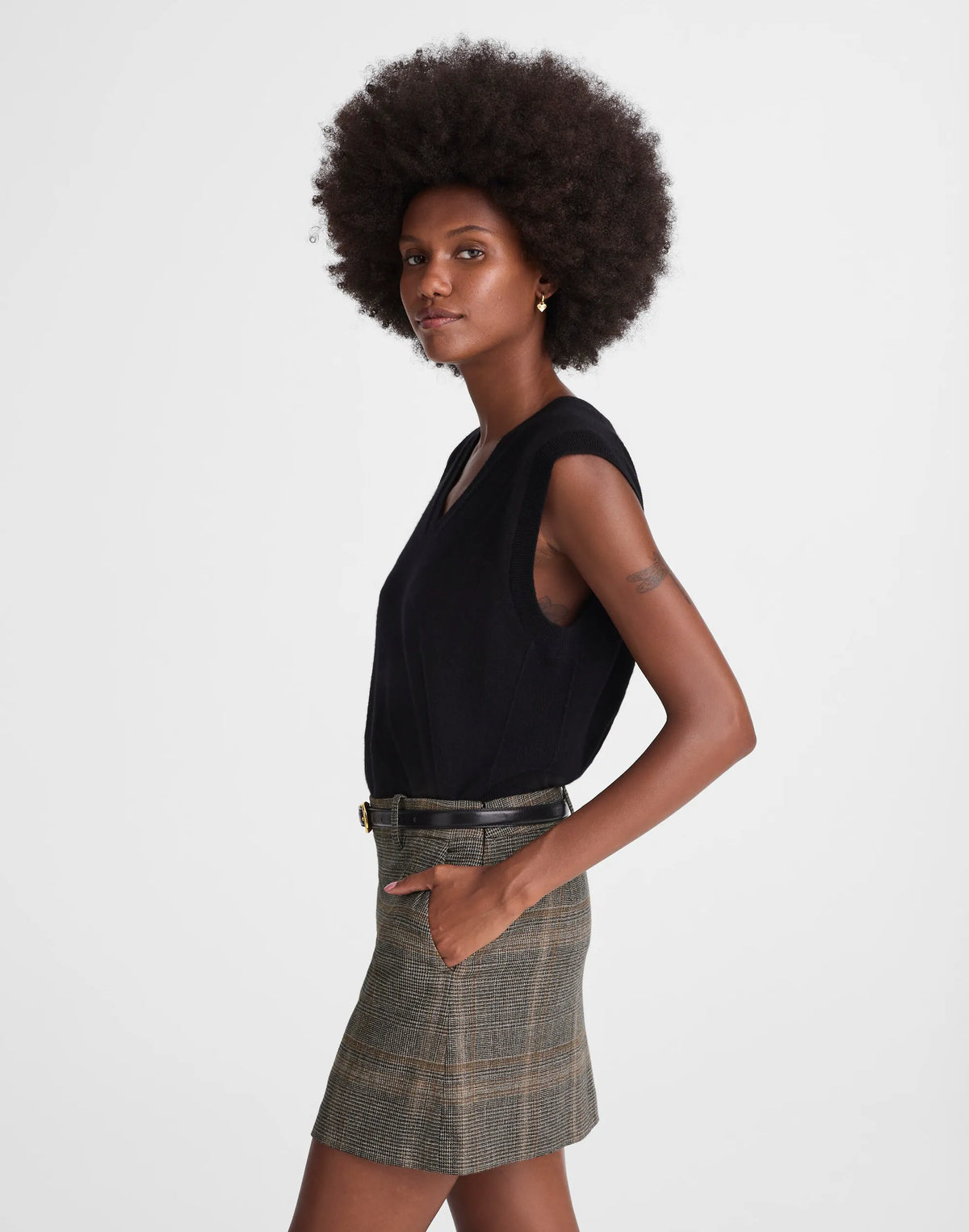 BROWN GRAY PLAID