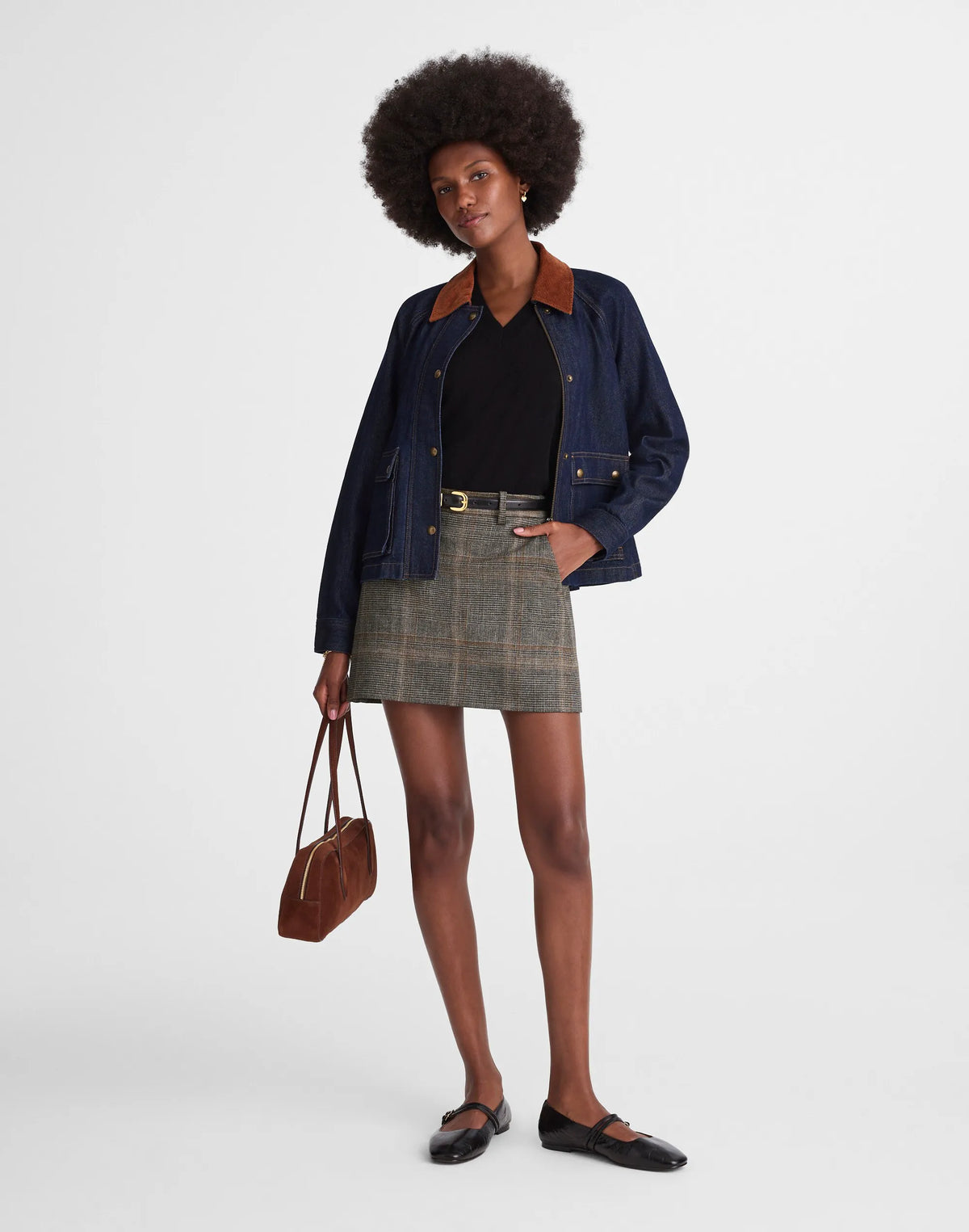 BROWN GRAY PLAID
