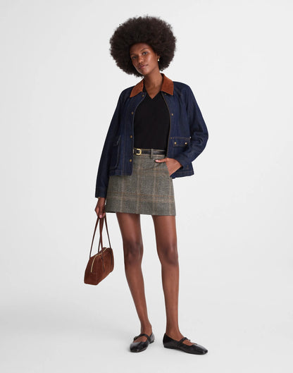 BROWN GRAY PLAID