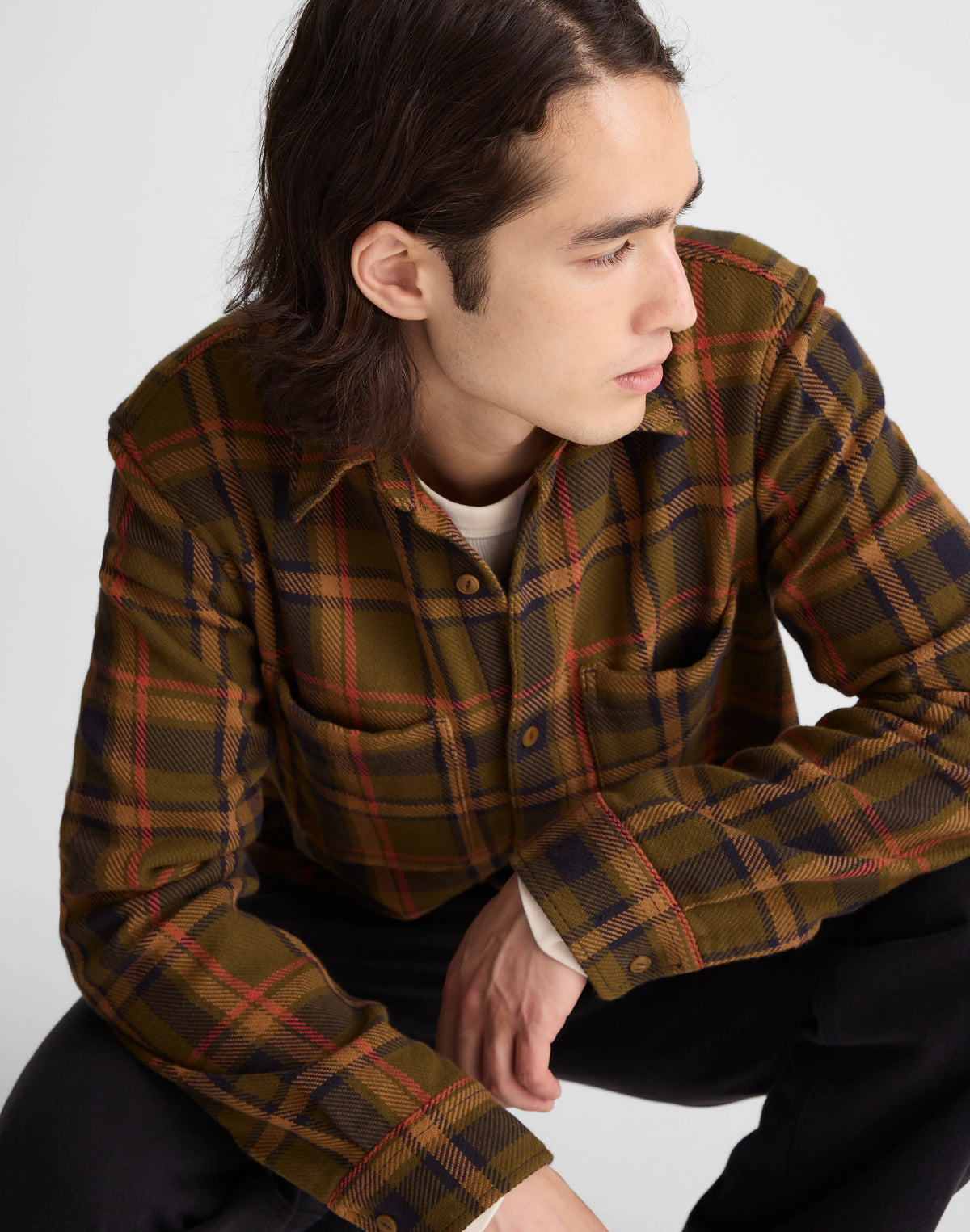 OLIVE PLAID