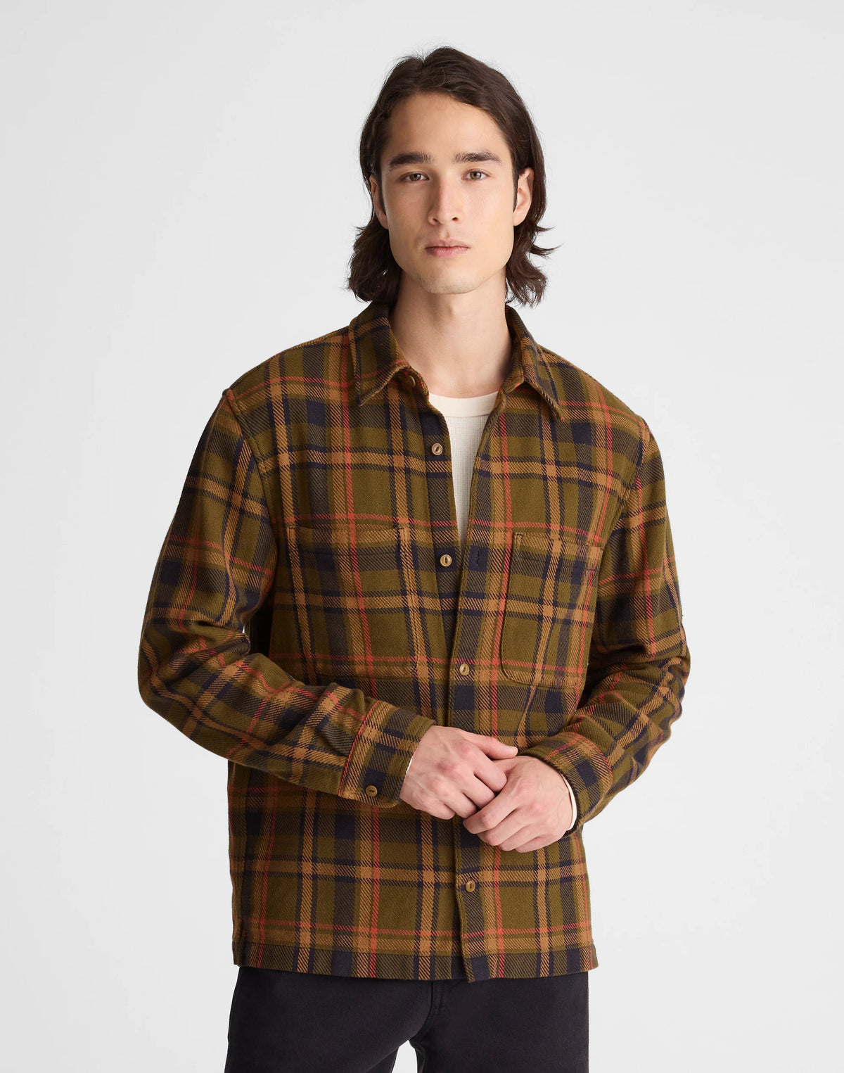 OLIVE PLAID