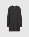 CHARCOAL PLACED STRIPE