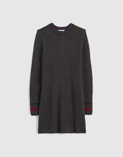 CHARCOAL PLACED STRIPE