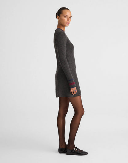 CHARCOAL PLACED STRIPE