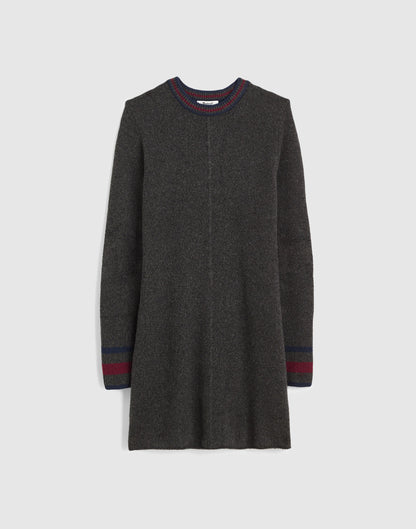 CHARCOAL PLACED STRIPE