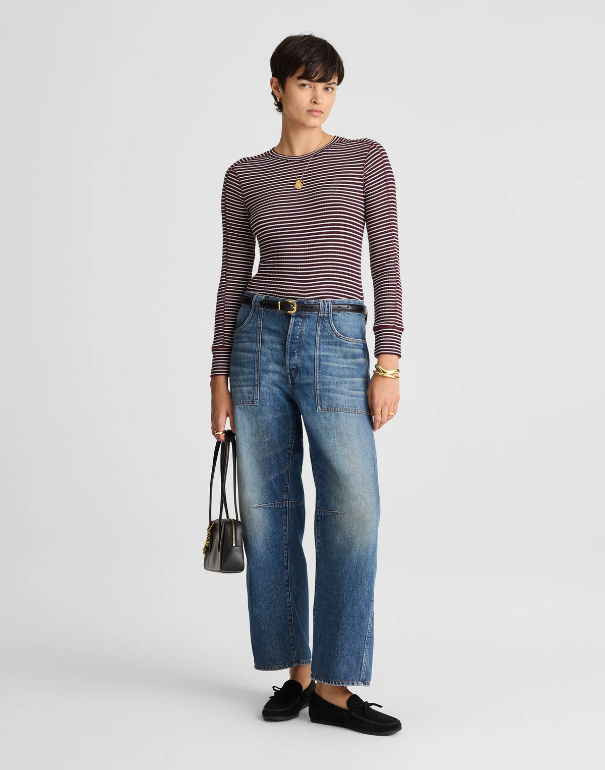 TWEETY STRIPE DARK POM AND W