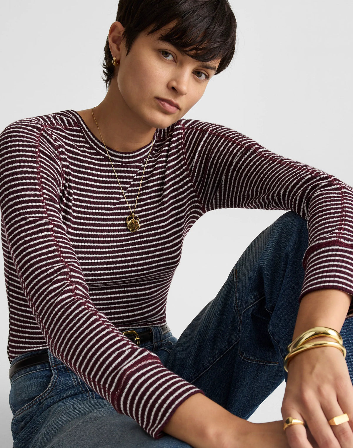 TWEETY STRIPE DARK POM AND W