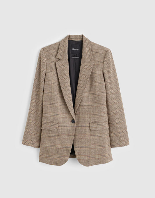 BROWN BLACK CHECKERED PLAID