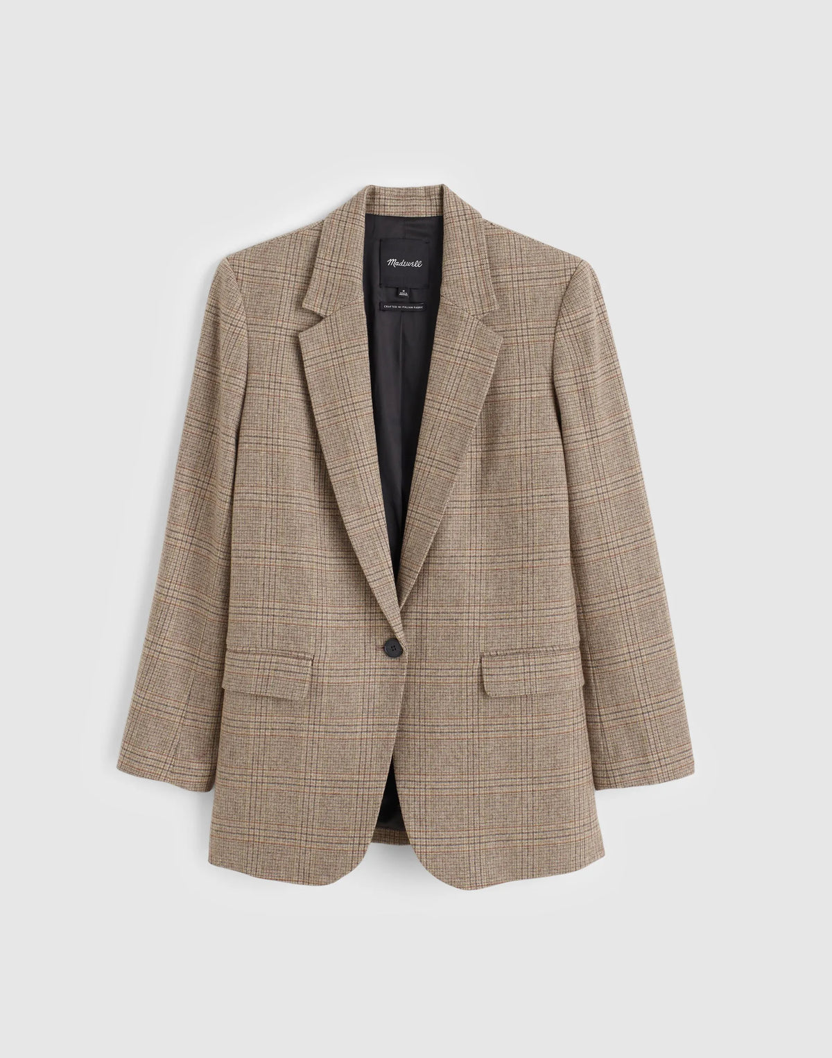 BROWN BLACK CHECKERED PLAID