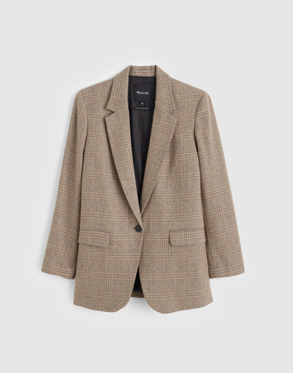 BROWN BLACK CHECKERED PLAID