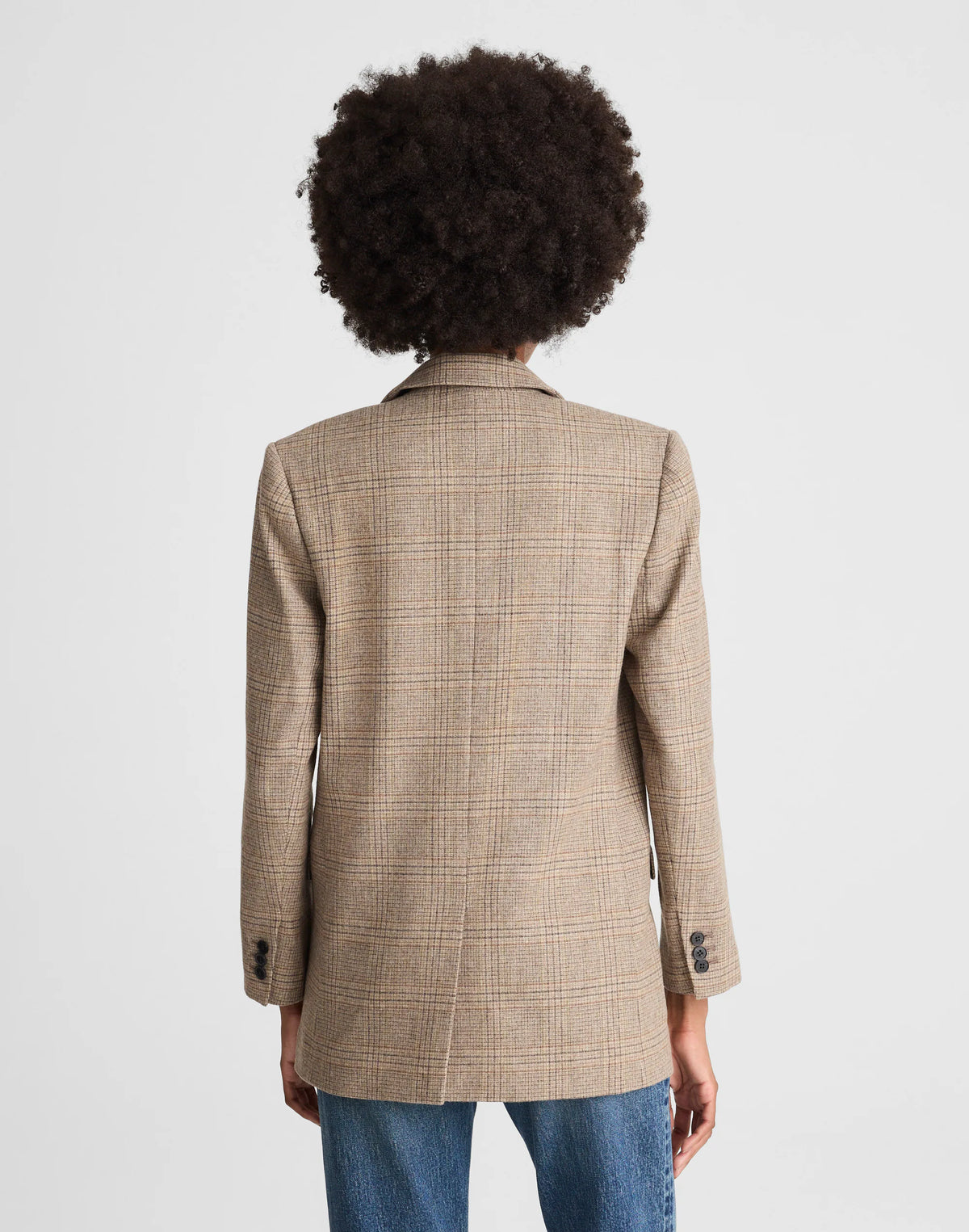 BROWN BLACK CHECKERED PLAID