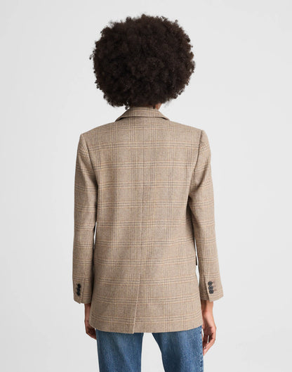 BROWN BLACK CHECKERED PLAID