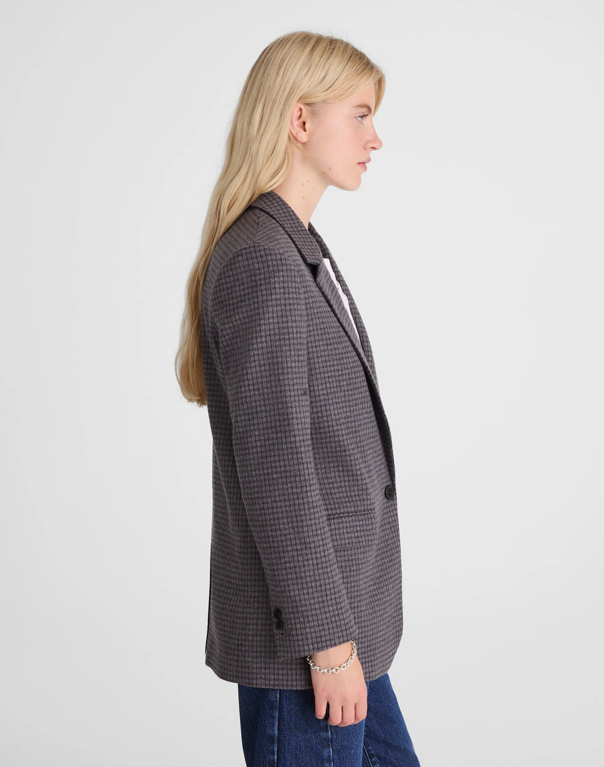 BLUE BROWN PLAID