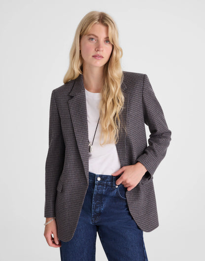BLUE BROWN PLAID