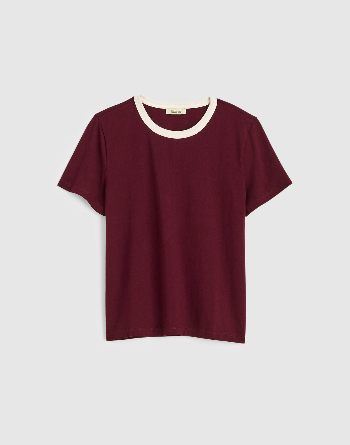 RINGER TEE DARK POMEGRANATE