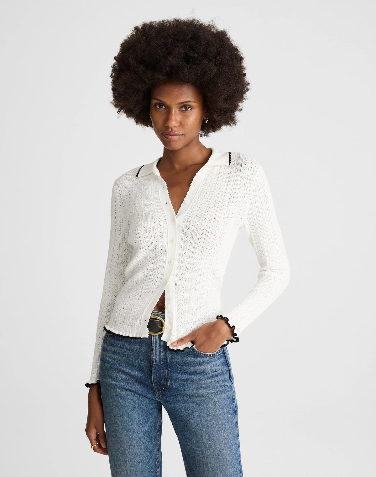 SOFT WHITE WITH BLACK