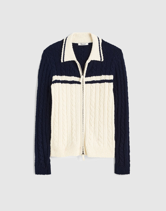 NAVY AND IVORY COLOR BLOCK
